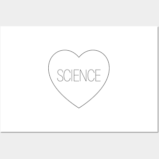 I Love Science Heart Posters and Art